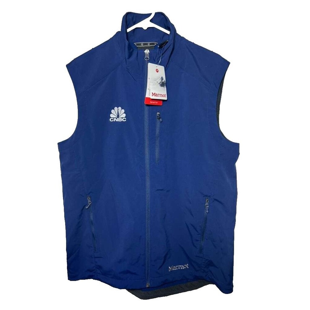 Marmot Full Zip Approach Vest Men's Large Blue CNBC Hiking Outdoor New